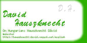 david hauszknecht business card